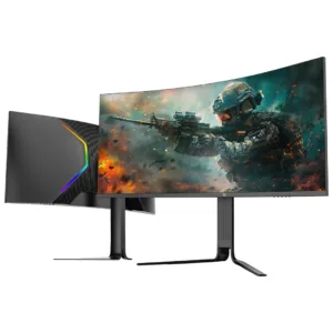 Porodo Gaming Ultra-Wide QHD 200Hz Gaming Monitor with Ergonomic 3-Axis Stand - Black