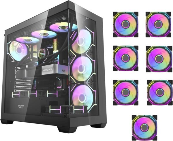 Ds900 darkFlash DS900 ATX M-ATX ITX Gaming PC Case with 7 ARGB Fans Pre ...